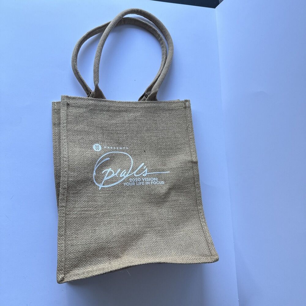 Oprah's 2020 Vision Tour Burlap Tote Swag Bag Souvenir Gift Oprah Winfrey 20 in
